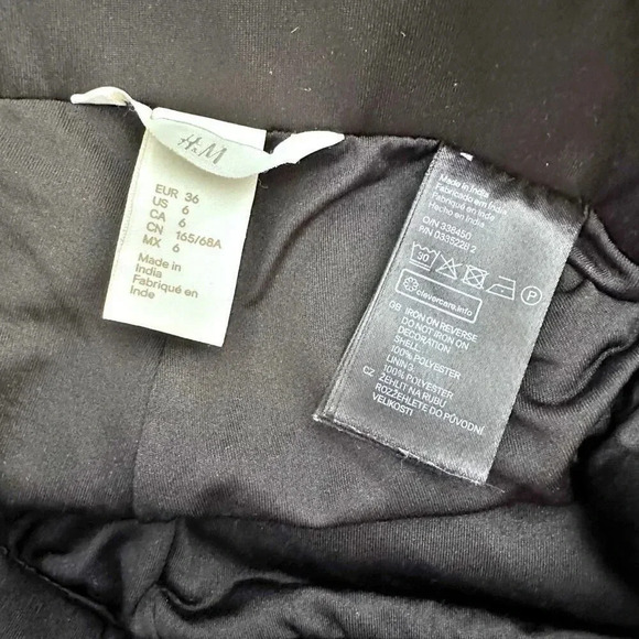 H&M | Black Legging Ponte Pants Sequin Sequined Pants Size + Ankle Zip | Size 6 - Picture 6 of 8